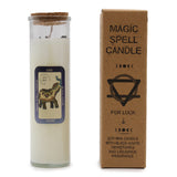 Luck Spell Candle with Black Agate