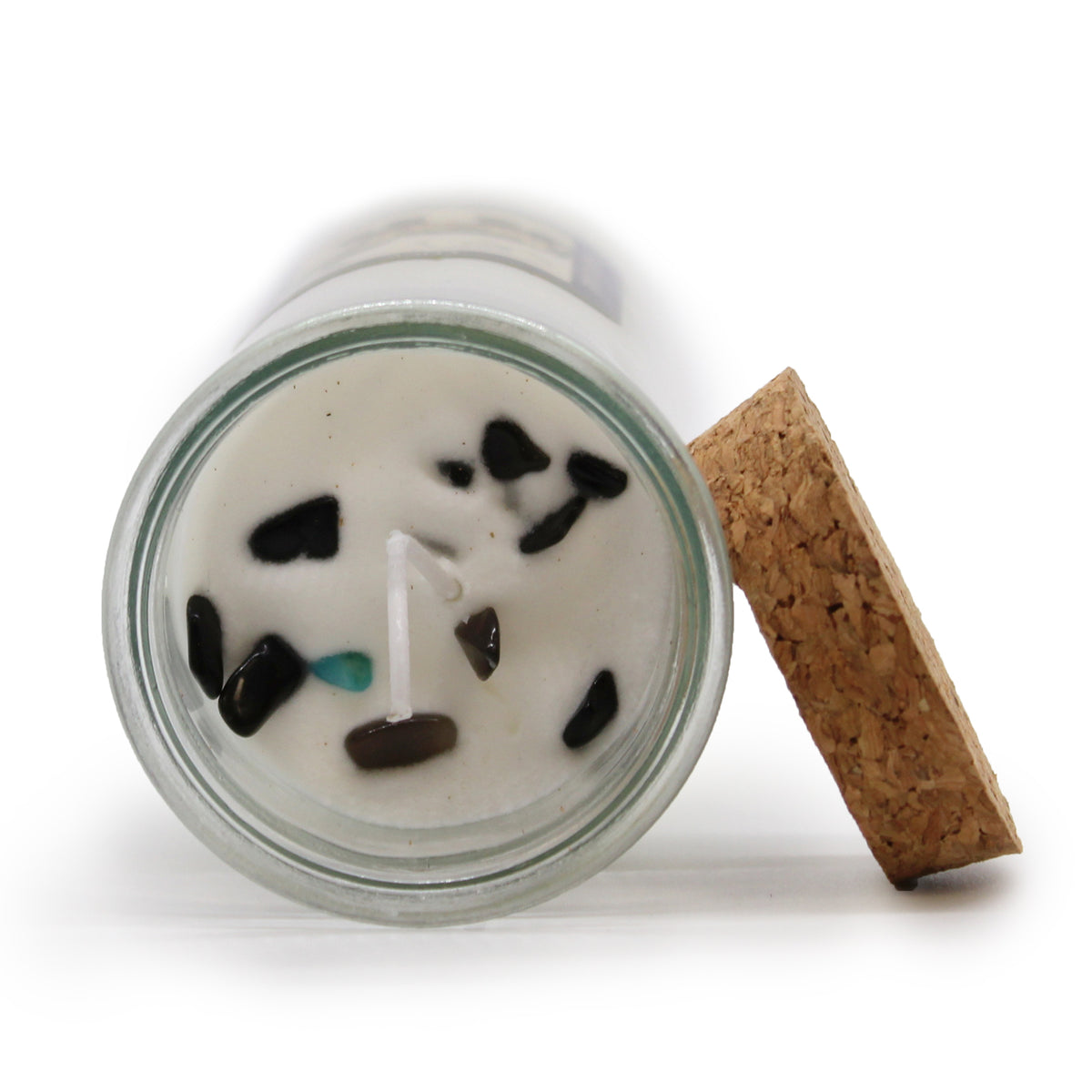 Luck Spell Candle with Black Agate