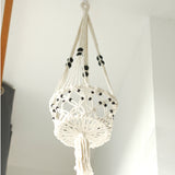 Macramé Beaded Plant Pot Holder (large)