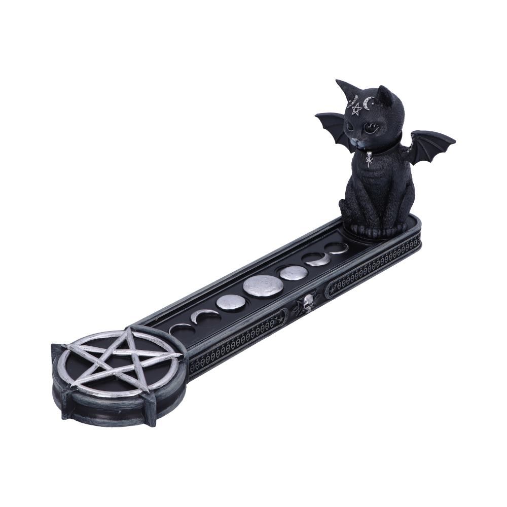 Malpuss Vampire Black Cat Incense Stick Holder
