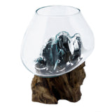 Molten Glass & Wood Bowl (large)