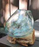 Molten Glass & Wood Bowl (medium)