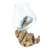 Molten Glass & Wood Bowl (medium)