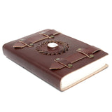 Leather moonstone Gemstone Belt Notebook