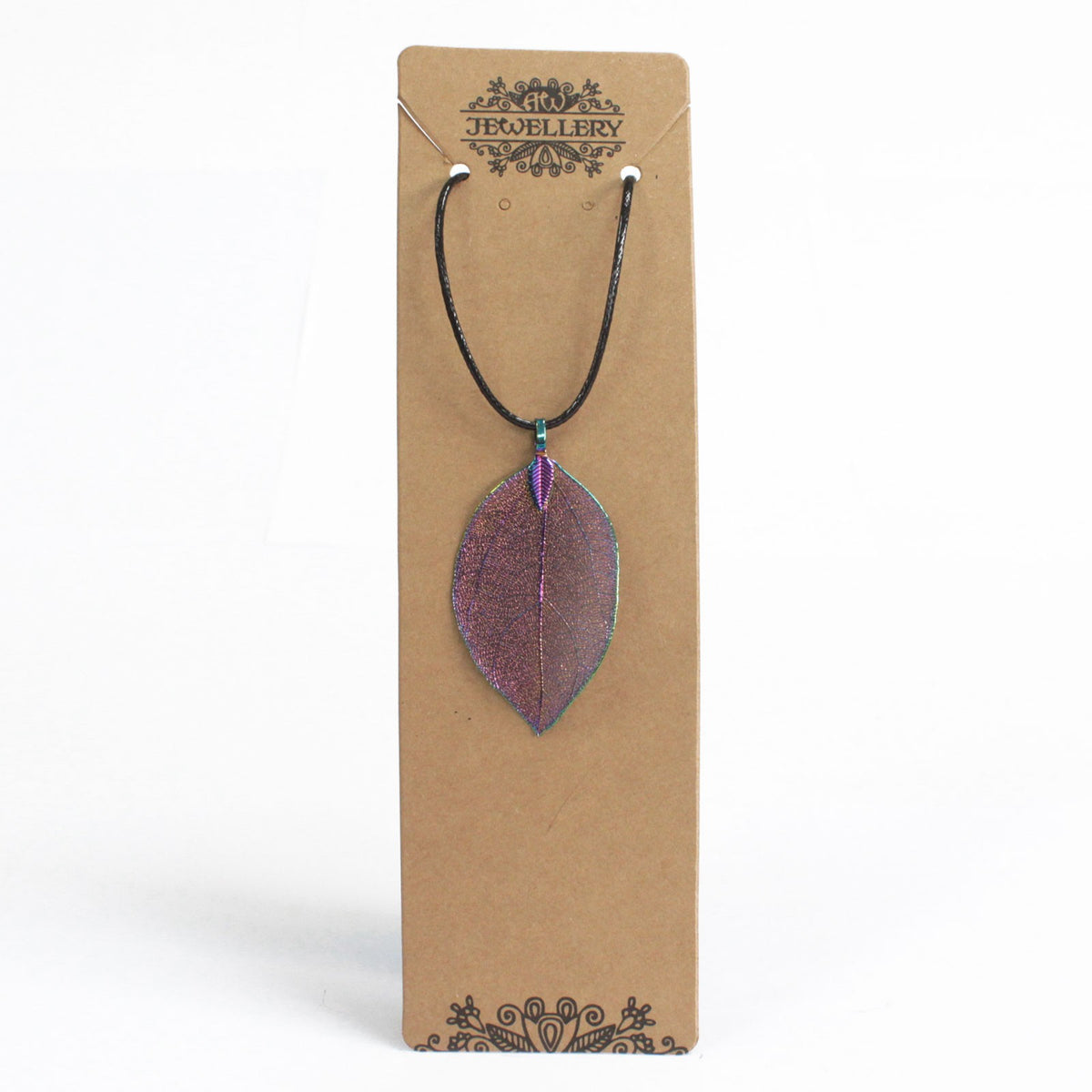 Multi-coloured Real Leaf Necklace