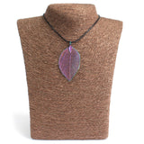 Multi-coloured Real Leaf Necklace