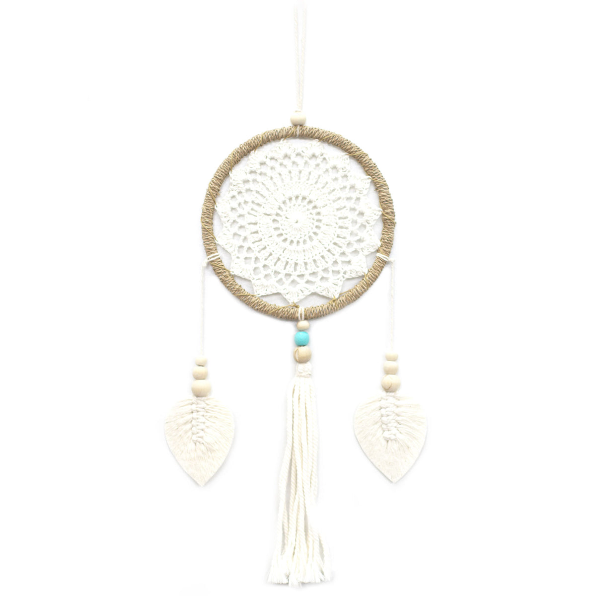 Natural Vegan Friendly White Dreamcatcher (Medium)
