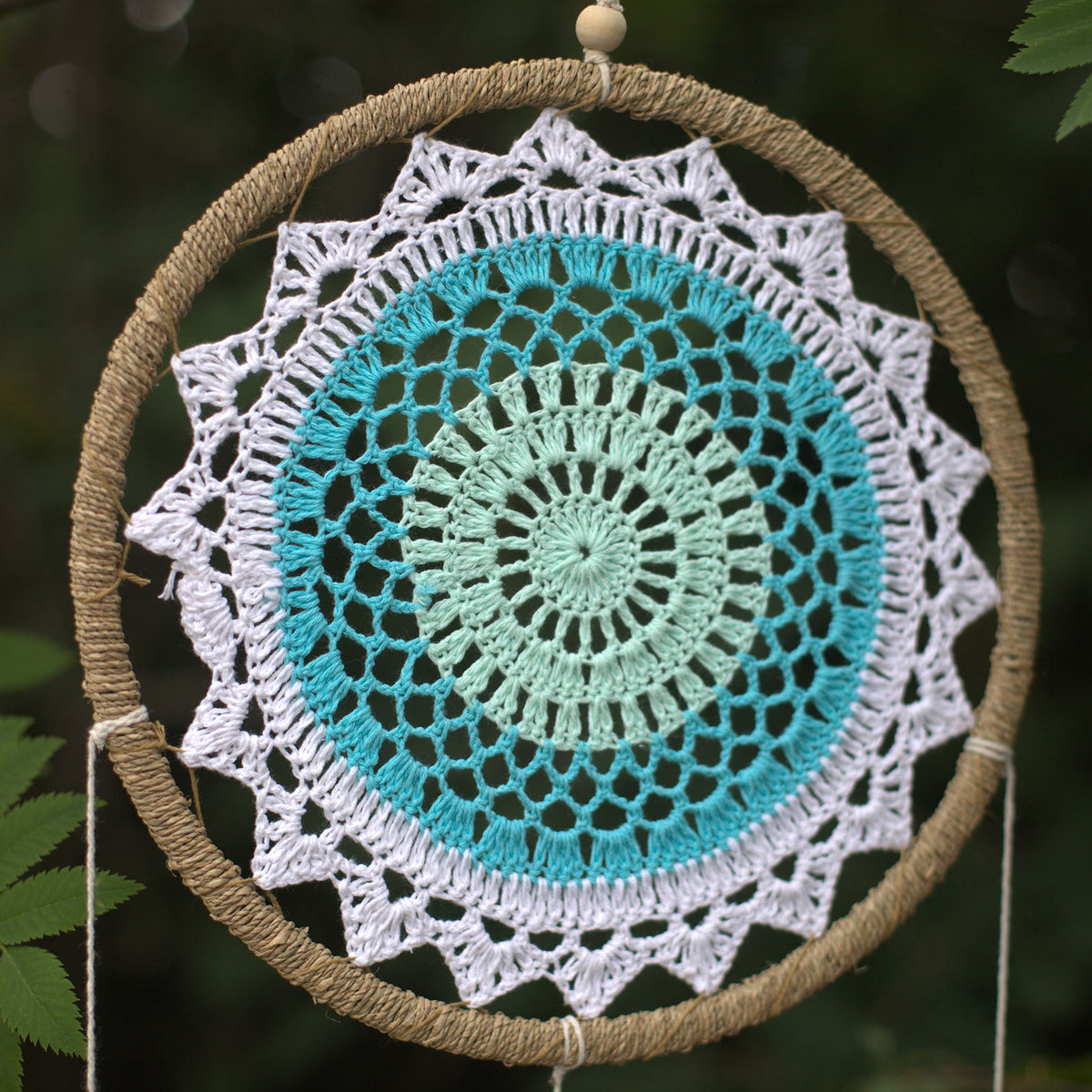 Natural Vegan Friendly Blue Dreamcatcher (Large)