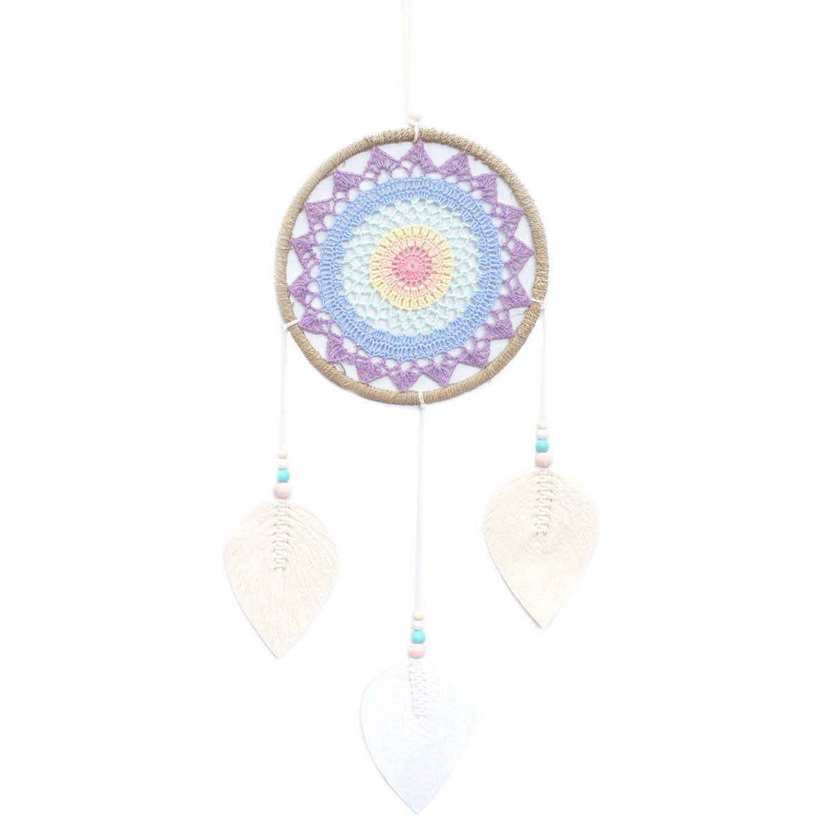 Natural Vegan Friendly Multi-coloured Dreamcatcher (Large)