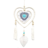 Natural Vegan Friendly Blue Heart Dreamcatcher (Medium)