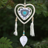 Natural Vegan Friendly Blue Heart Dreamcatcher (Medium)