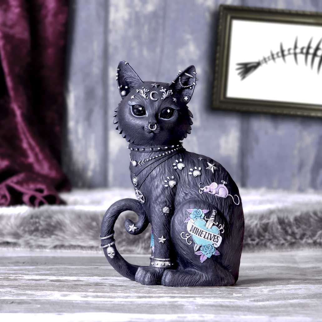 Nine Lives Black Cat Ornament