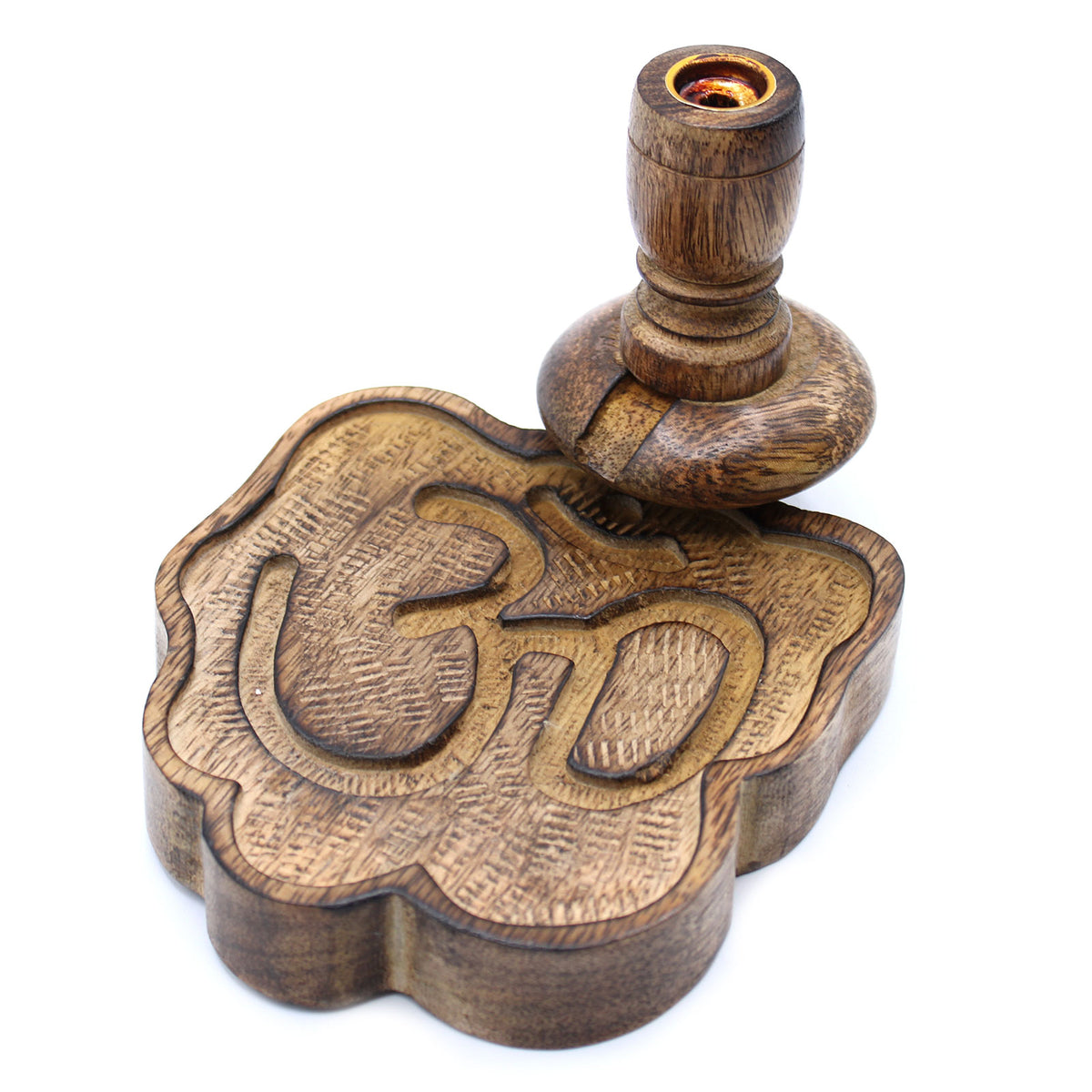 wooden backflow incense holder