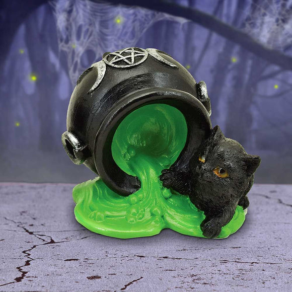 Ooops! Black Cat Cauldron Ornament