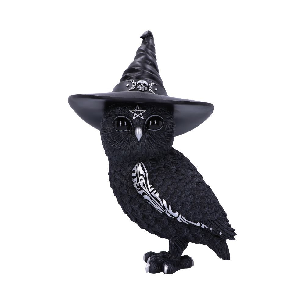 Owlocen Black Owl Figurine 30cm Large