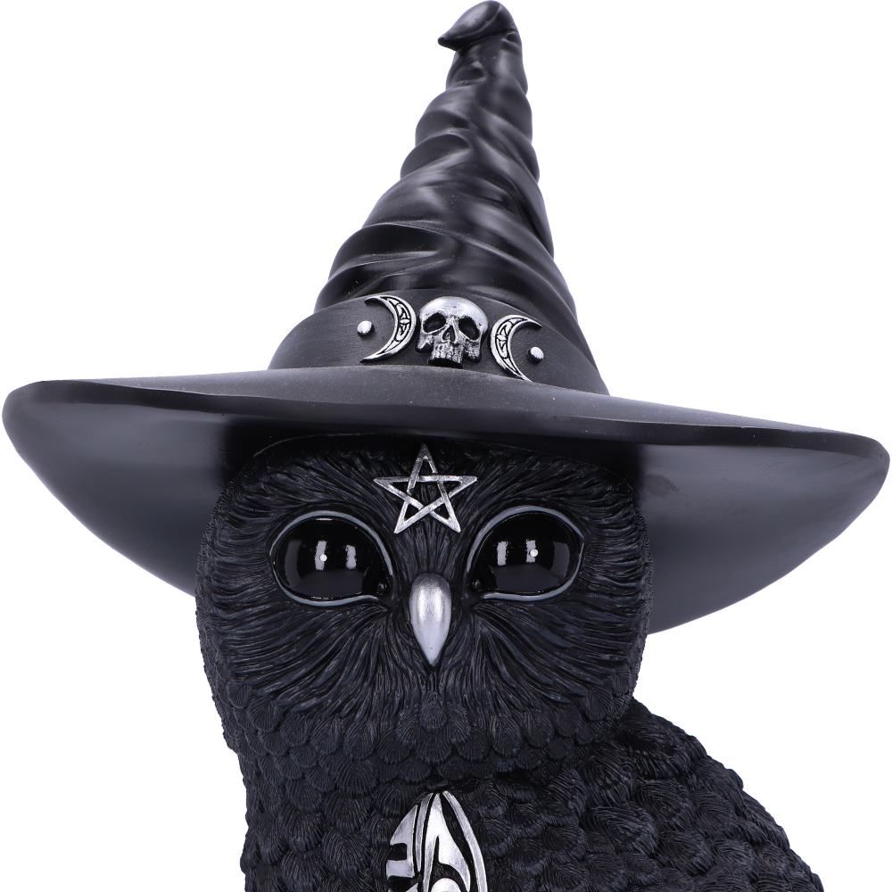 Owlocen Black Owl Figurine 30cm Large