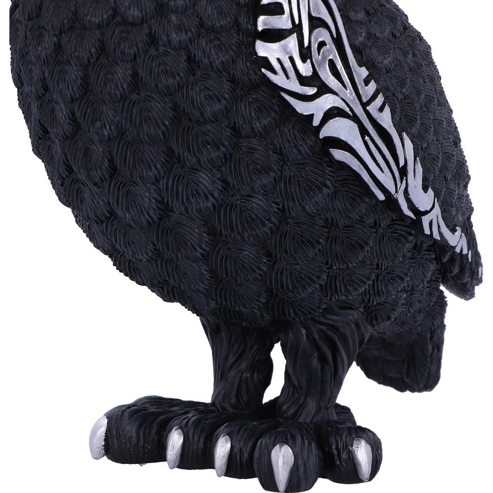 Owlocen Black Owl Figurine 30cm Large