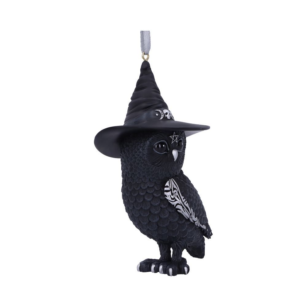 Owlocen Black Witch Owl Hanging Ornament