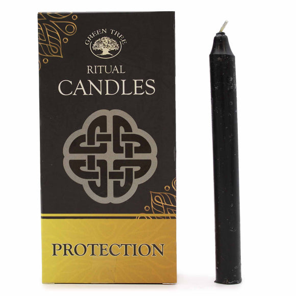 Pack of 10 Black Protection Spell Candles