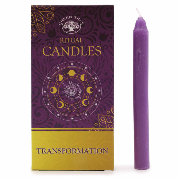 Pack of 10 Purple Transformation Spell Candles