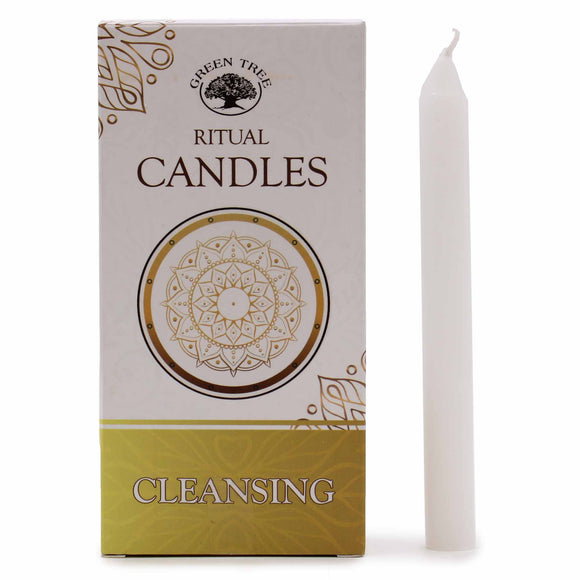 Pack of 10 White Cleansing Spell Candles