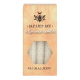 Pack of 6 White Beeswax Spell Candles