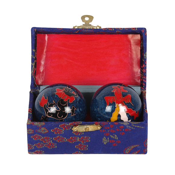 Pair of Blue Chinese Stress Balls