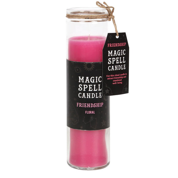 Pink Floral 'Friendship' Spell Candle