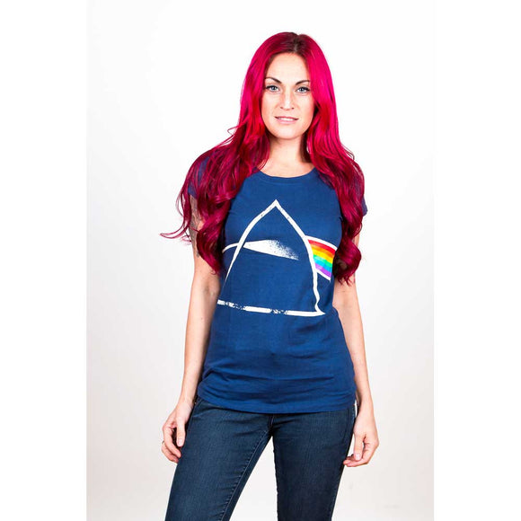 Pink Floyd Ladies Small Blue T-Shirt: Dark Side of the Moon