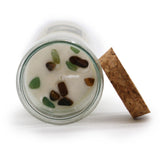 Prosperity Spell Candle with Tiger's Eye & Green Aventurine