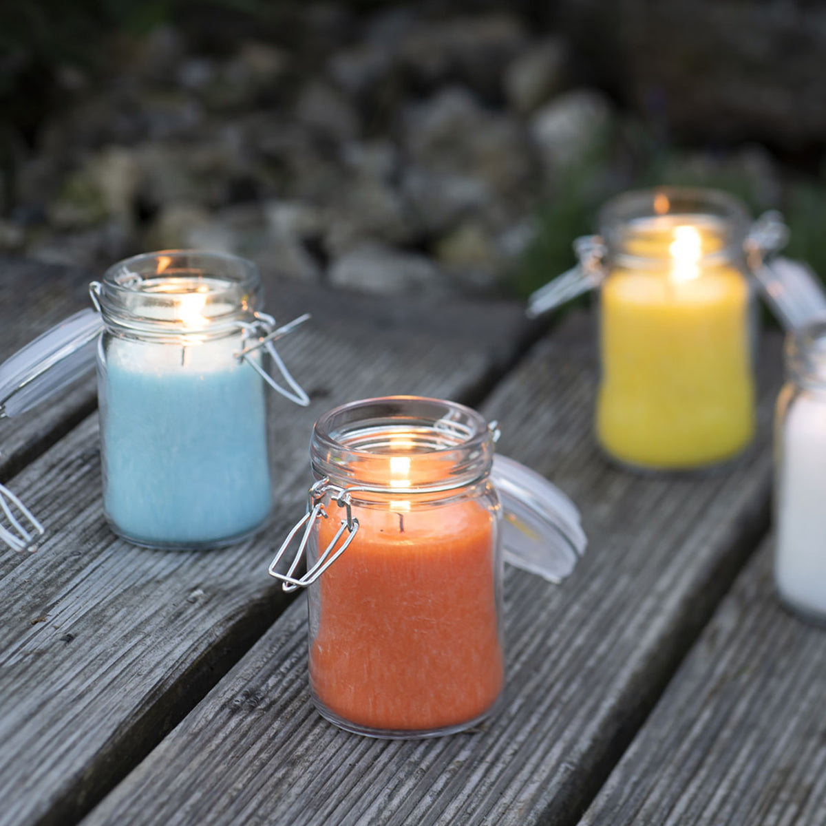 Pure Olive Wax Jar Candle - Blue