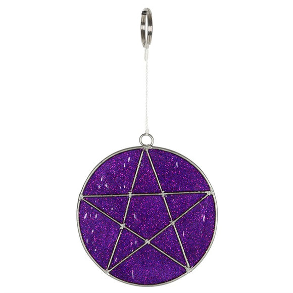 Purple Pentagram Suncatcher
