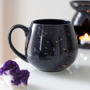 Purple Star Constellation Rounded Mug