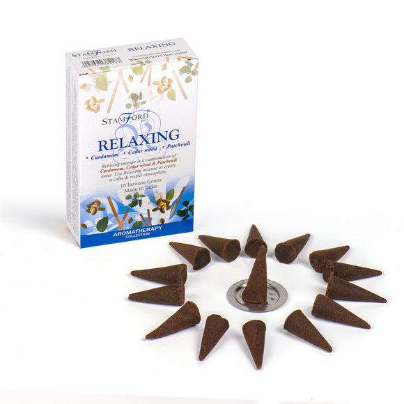 Relaxing Stamford Incense Cones (Cardamom, Cedar Wood, Patchouli)