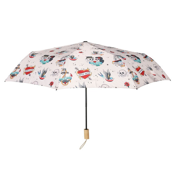 Retro Tattoo Print Umbrella