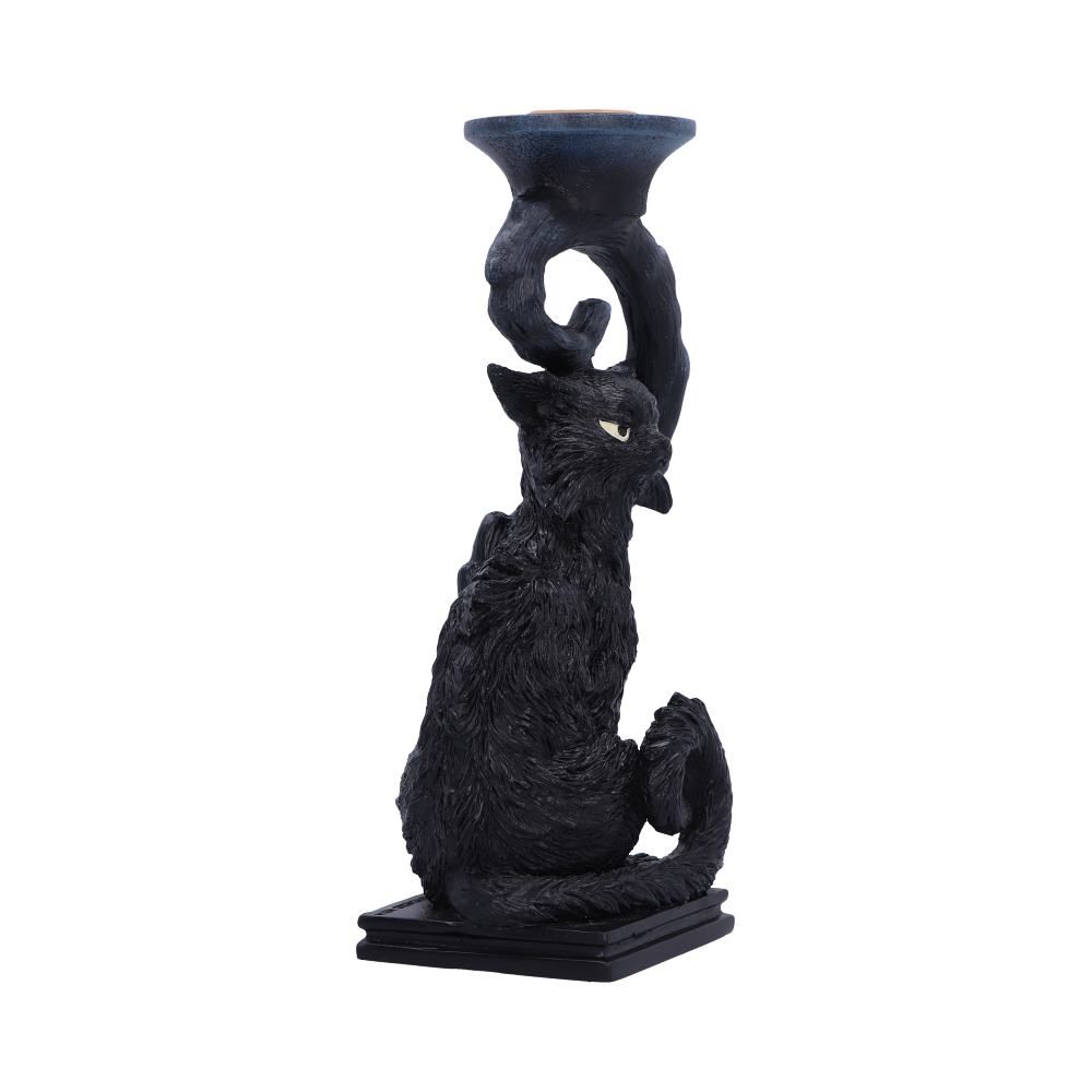 Salem Black Cat Candlestick Holder