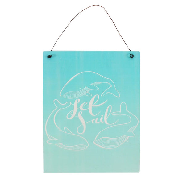 Set Sail Blue Whale Sign