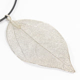 Silver Real Leaf Necklace
