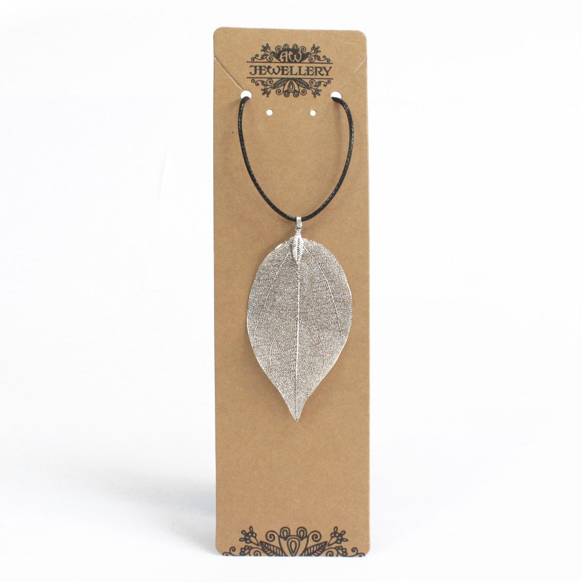 Silver Real Leaf Necklace