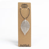 Silver Real Leaf Necklace