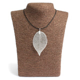 Silver Real Leaf Necklace