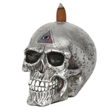 Silver Skull Backflow Incense Burner