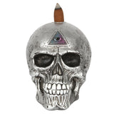 Silver Skull Backflow Incense Burner