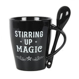 Stirring Up Magic Black Mug and Spoon Set