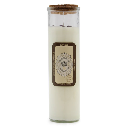 Success Spell Candle with Amethyst
