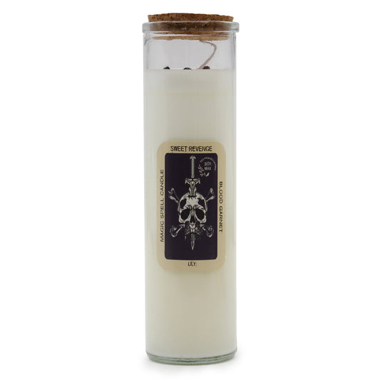 Sweet Revenge Spell Candle with Blood Garnet