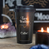 Black Tarot Readings Bamboo Eco Travel Mug, reusable coffee cup with lid