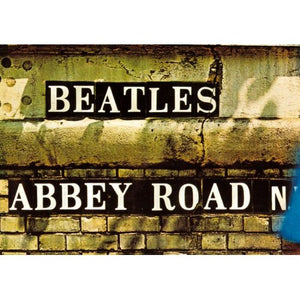 The Beatles Abbey Road Sign Postcard