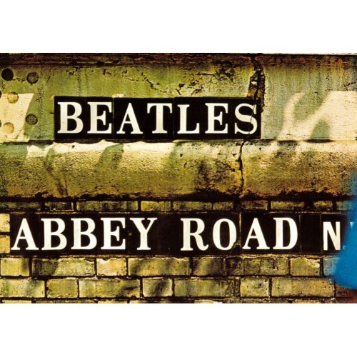 The Beatles Abbey Road Sign Postcard