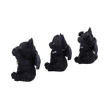 Three Wise Vampuss, Hear See Speak No Evil Vampire Cat Ornaments